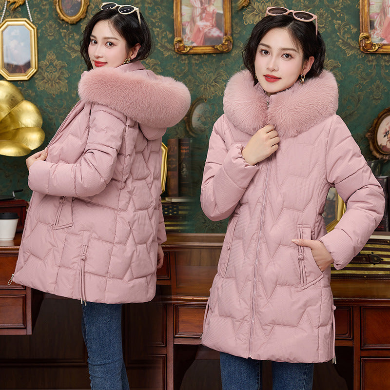 down cotton padded coat for women mid length down cotton padded coat for women mid length
