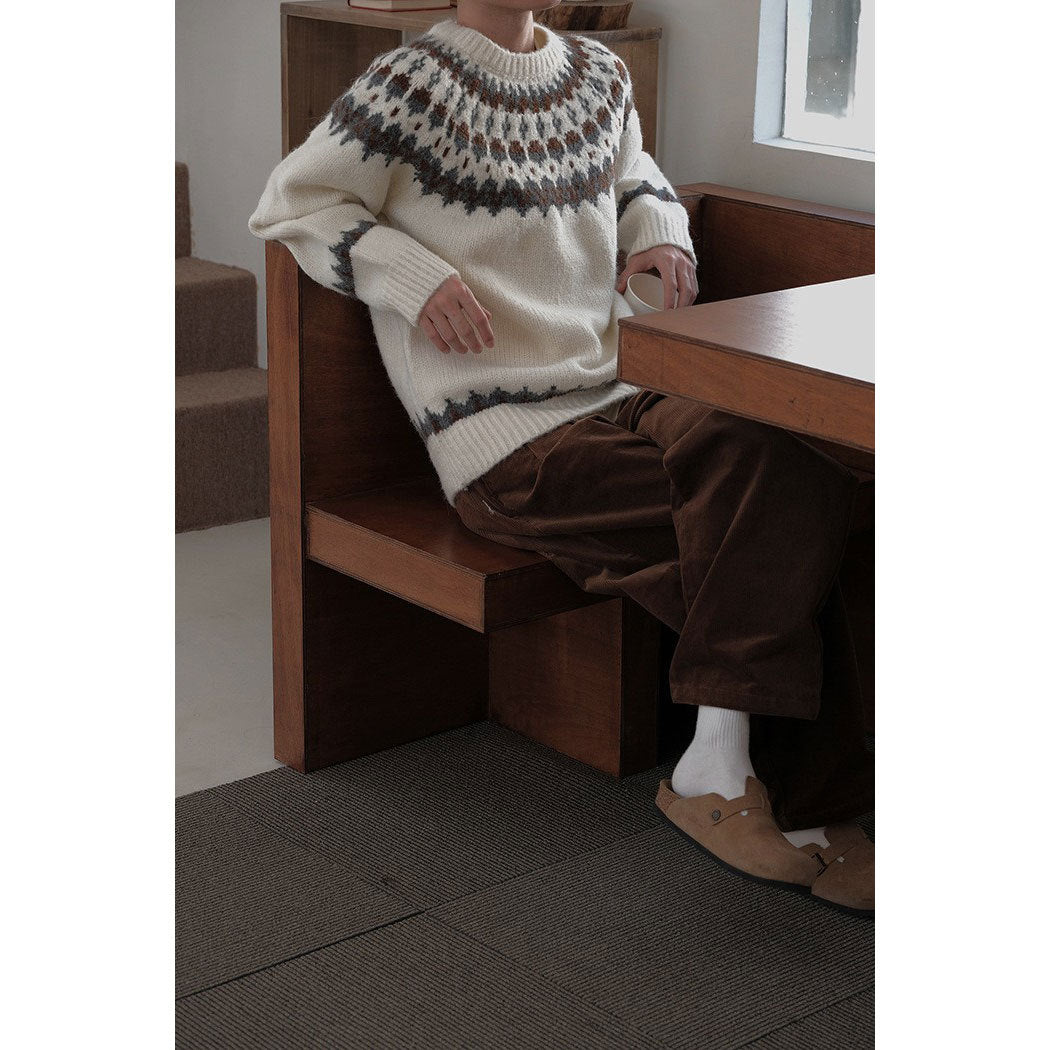 retro contrast color sweater knitwear retro contrast color sweater knitwear