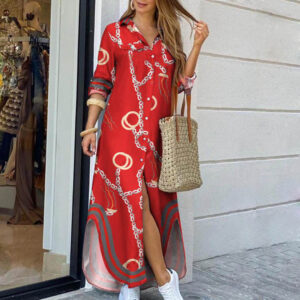 new fashion long sleeve shirt dress long dress