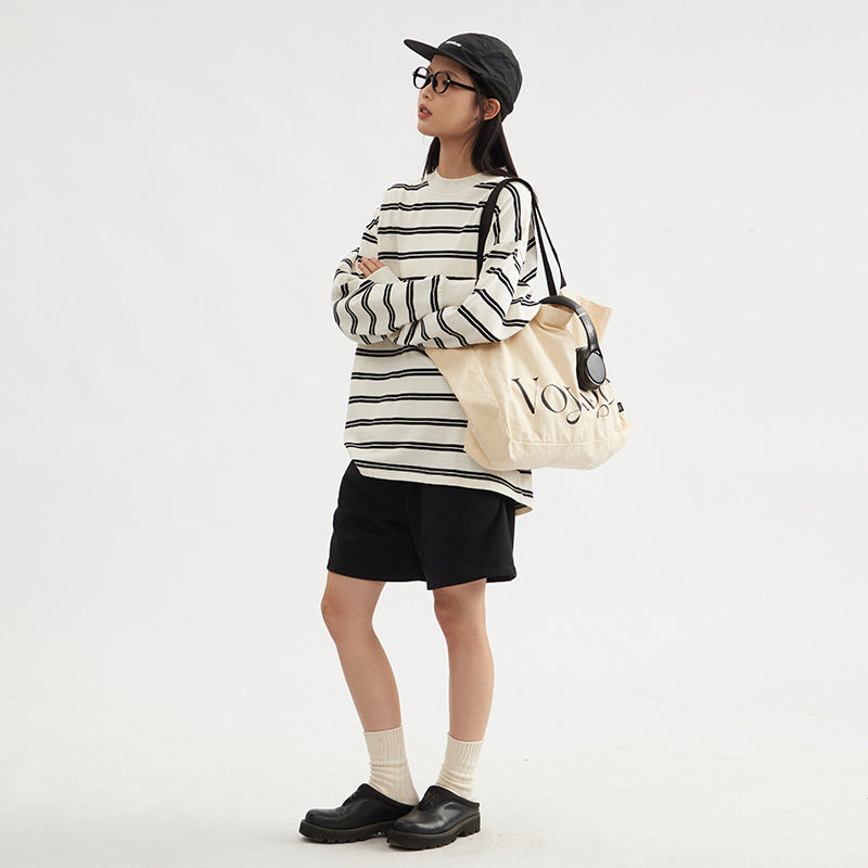 long sleeve early autumn all matching pullover loose couple's tops long sleeve early autumn all matching pullover loose couple's tops