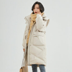 white duck down high end warm women's slimming pinghu coat