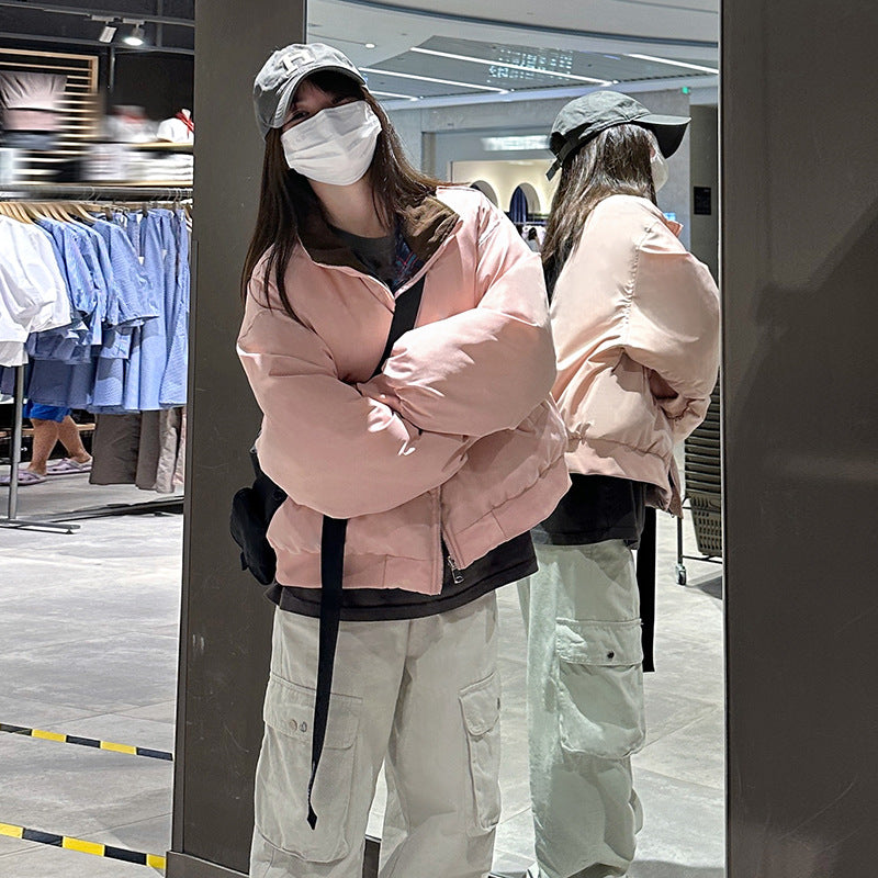 american retro two sided wear down cotton jacket coat men and women american retro two sided wear down cotton jacket coat men and women