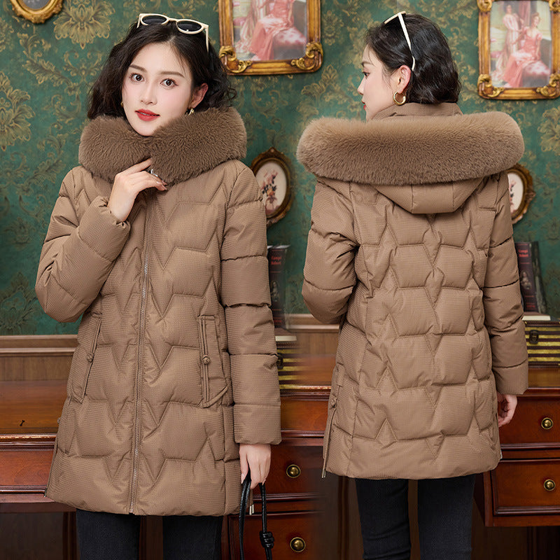 down cotton padded coat for women mid length down cotton padded coat for women mid length