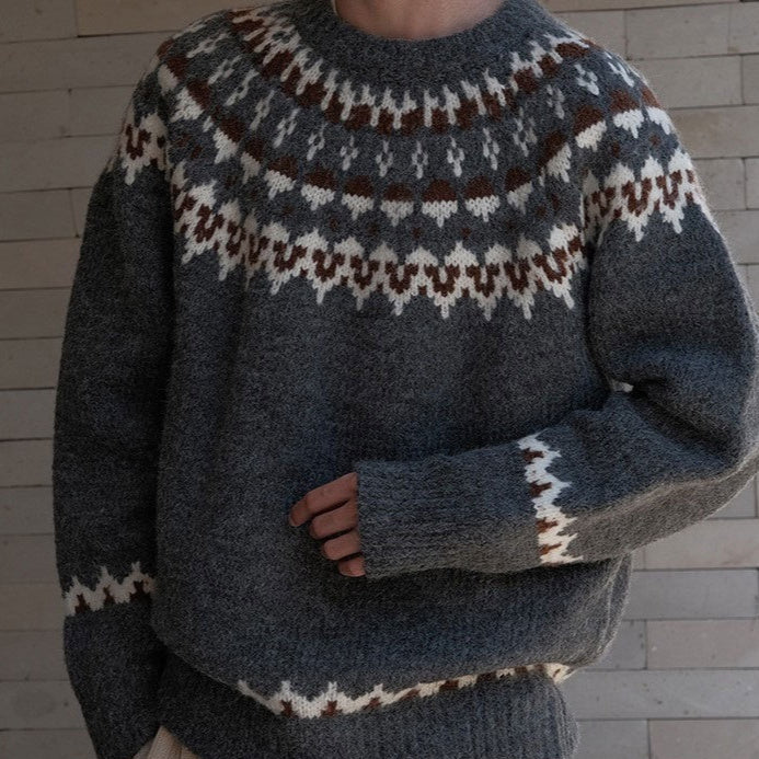 retro contrast color sweater knitwear retro contrast color sweater knitwear