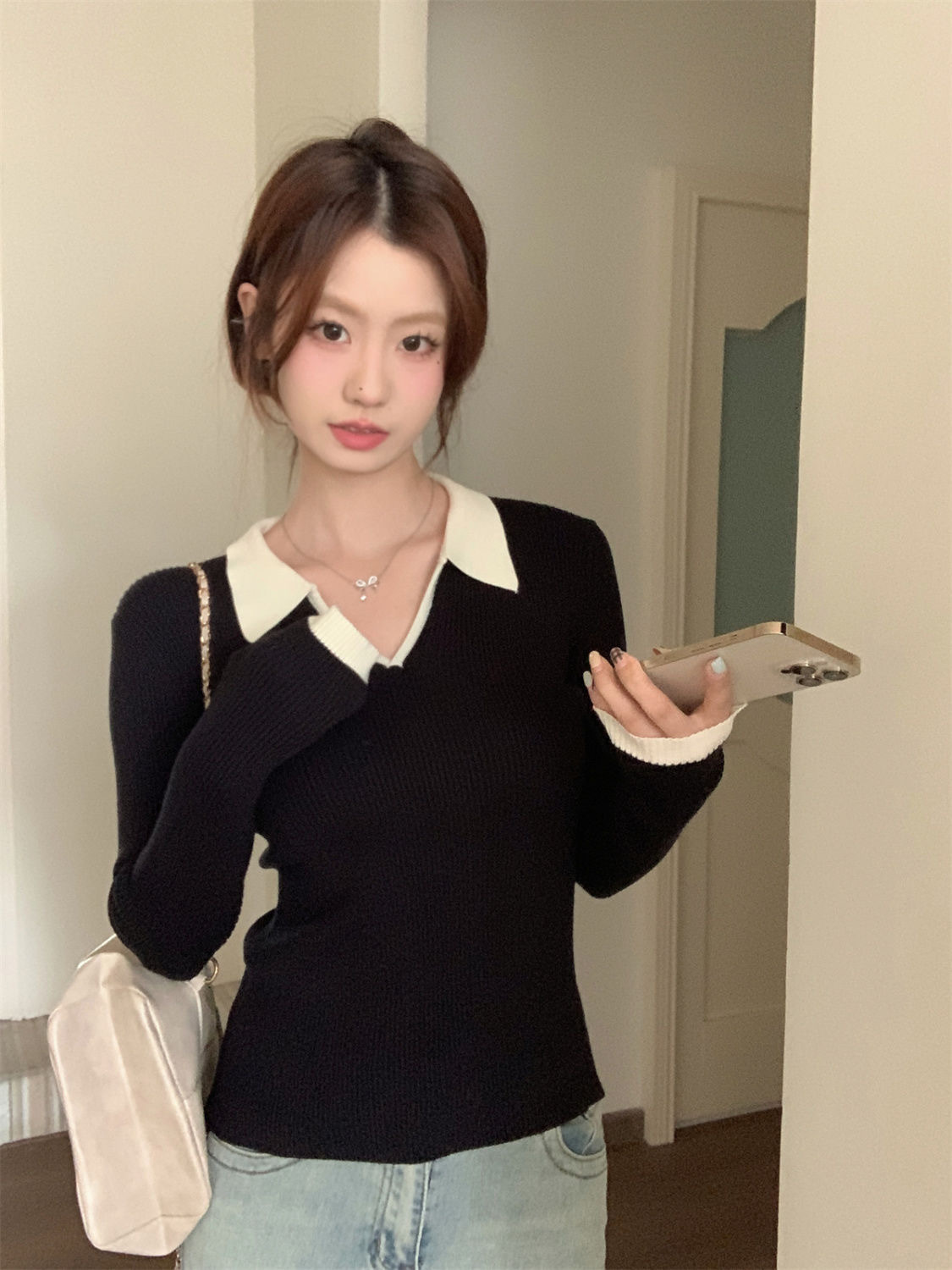Contrast Color Bottoming Knitwear Casual Sweater Dc73b222 36b3 4a84 93ae E2f6deb0c5f8